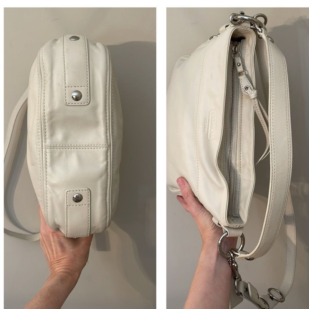 Coach Zoe Hobo Shoulder Bag F147007 Pearl Off White Leather - Picture 8 of 17